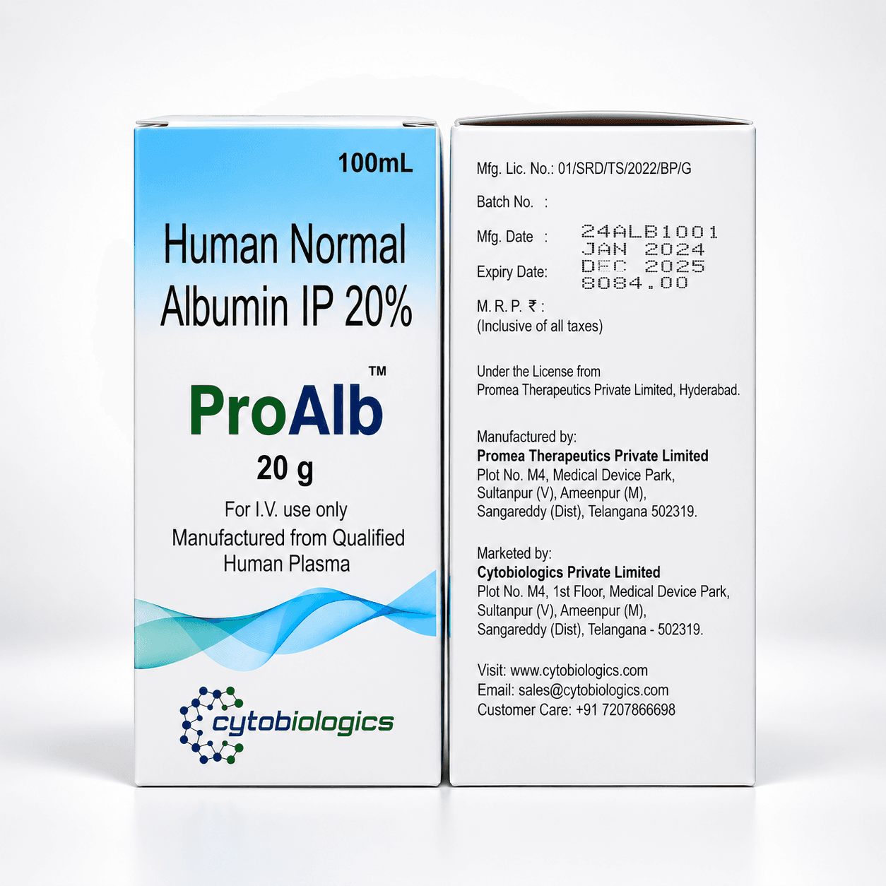 ProAlb product packaging